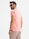 Ombre Clothing Bavlněná polokošile z piké úpletu - růžová
