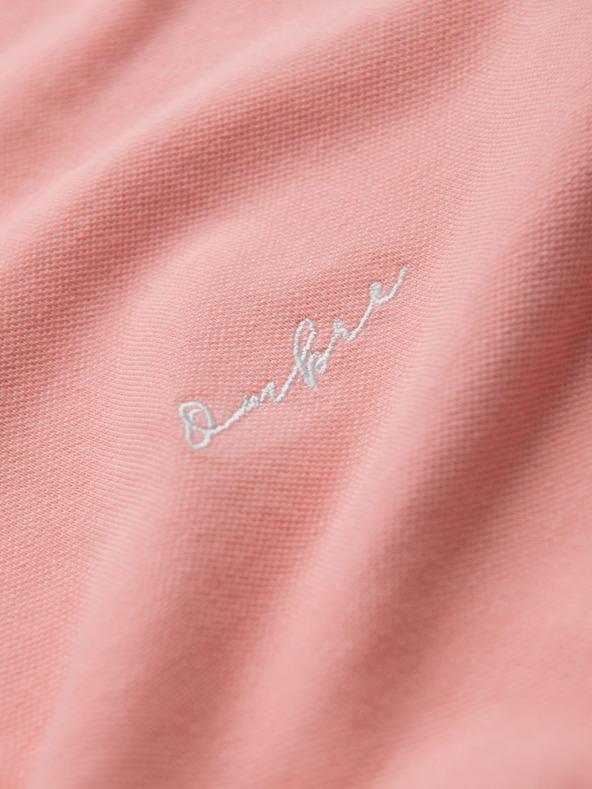 Ombre Clothing Bavlněná polokošile z piké úpletu - růžová
