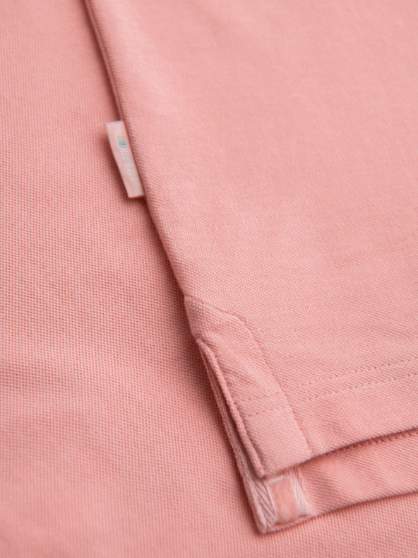 Ombre Clothing Bavlněná polokošile z piké úpletu - růžová