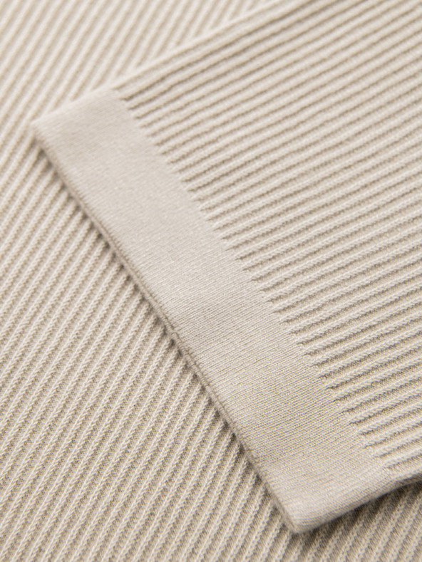 Ombre Clothing Pánské pletené tričko s knoflíky u výstřihu - světle šedé