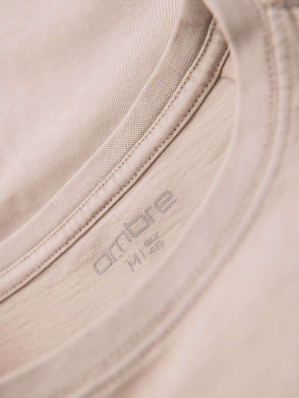 Ombre Clothing Bavlněné tričko s potiskem a kulatým výstřihem - černé