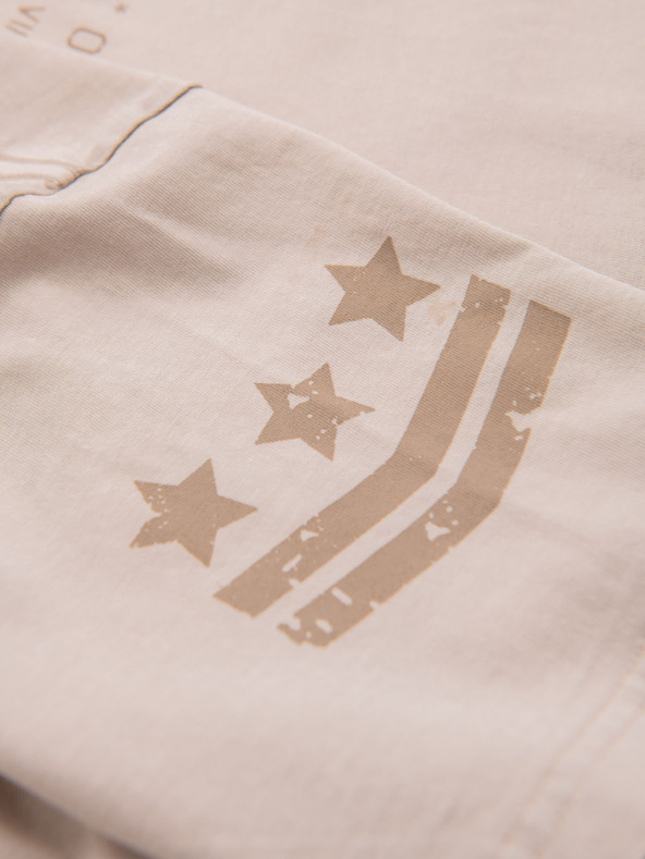 Ombre Clothing Bavlněné tričko s potiskem a kulatým výstřihem - černé