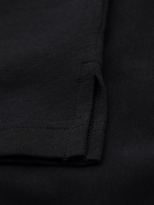 Ombre Clothing Pánská polokošile s výstřihem na zip - černá