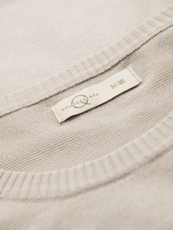 Ombre Clothing Pánská klasická pletená košile s žebrovanými manžetami - světle šedá