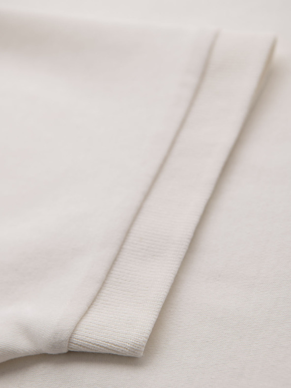 Ombre Clothing Pánská polokošile s výstřihem na zip - bílá