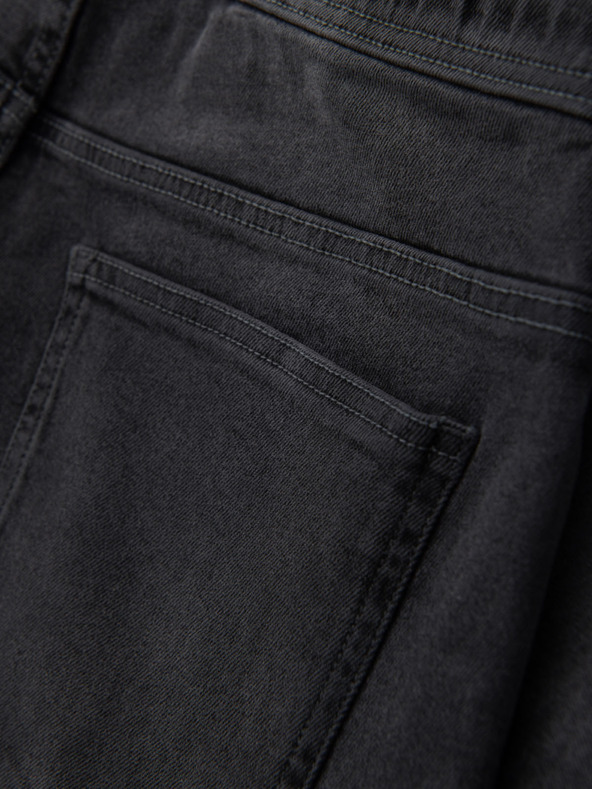 Ombre Clothing Pánské šortky s elastickým pasem a pracím efektem - šedé