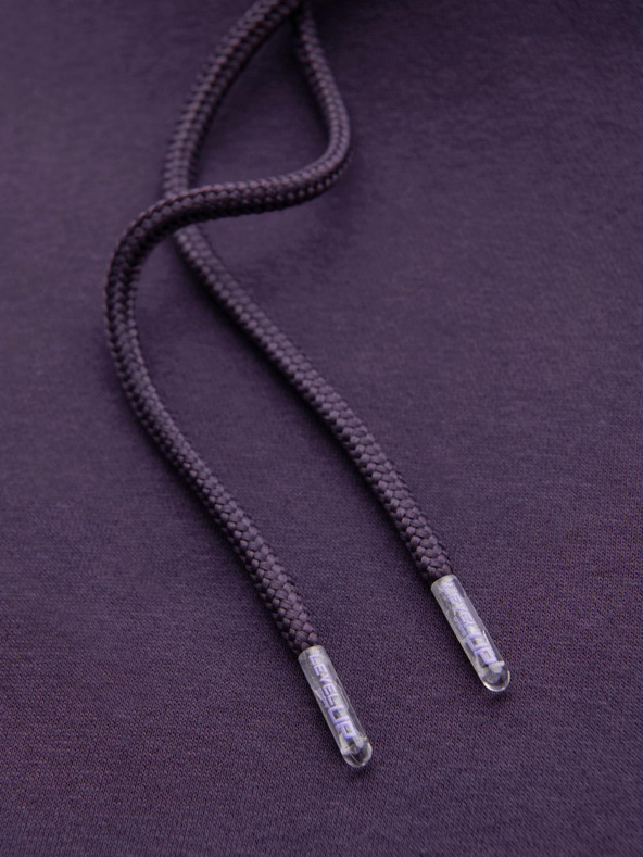 Ombre Clothing Unisex mikina s kapsami a kapucí - fialová