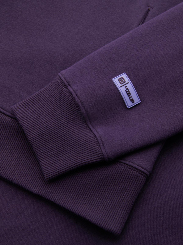 Ombre Clothing Unisex mikina s kapsami a kapucí - fialová