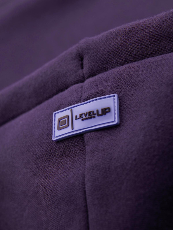 Ombre Clothing Unisex mikina s kapsami a kapucí - fialová