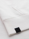 Ombre Clothing Pánská bavlněná mikina s kapucí a kontrastními detaily - bílá