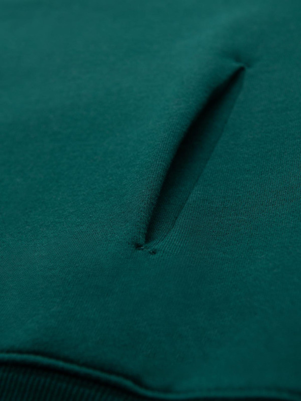 Ombre Clothing Unisex mikina s kapsami a kapucí - tmavě zelená