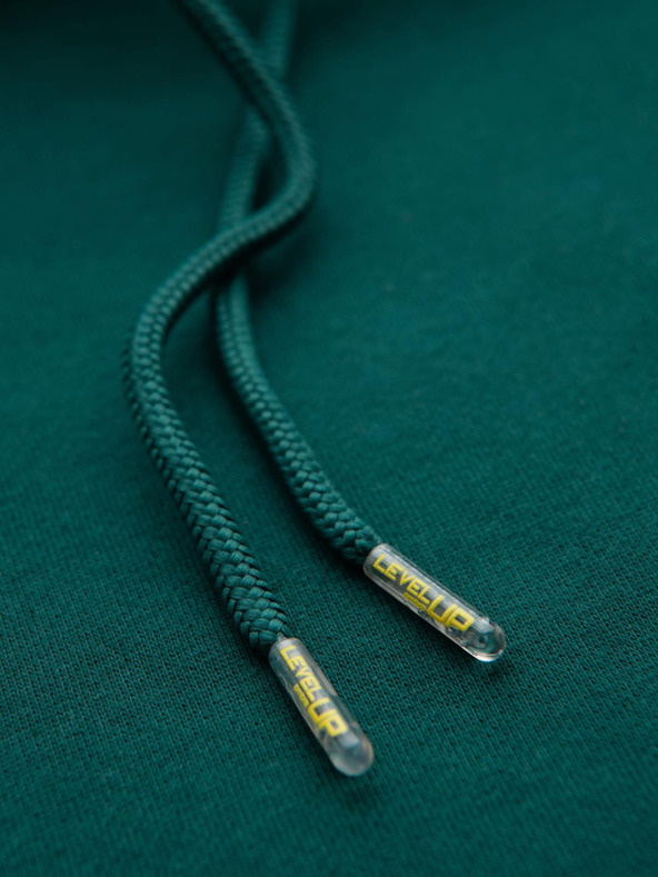 Ombre Clothing Unisex mikina s kapsami a kapucí - tmavě zelená