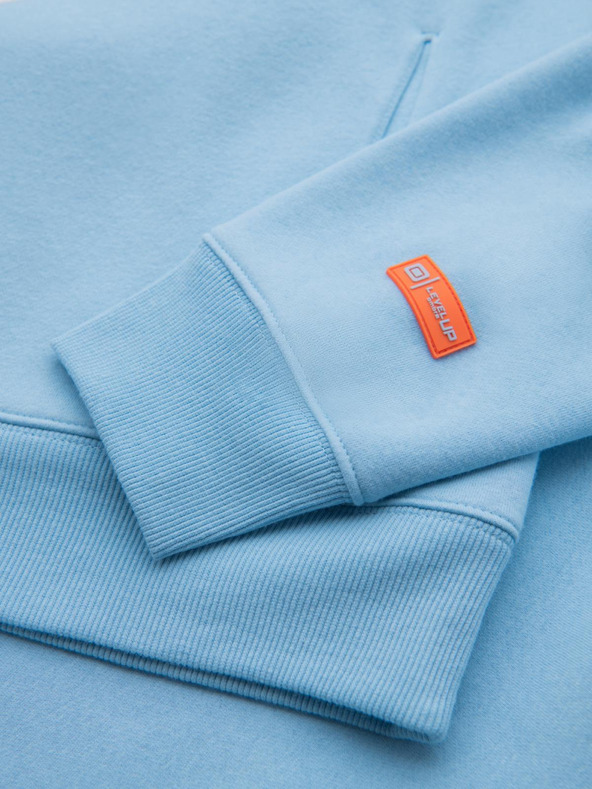 Ombre Clothing Unisex mikina s kapucí a kapsami - modrá