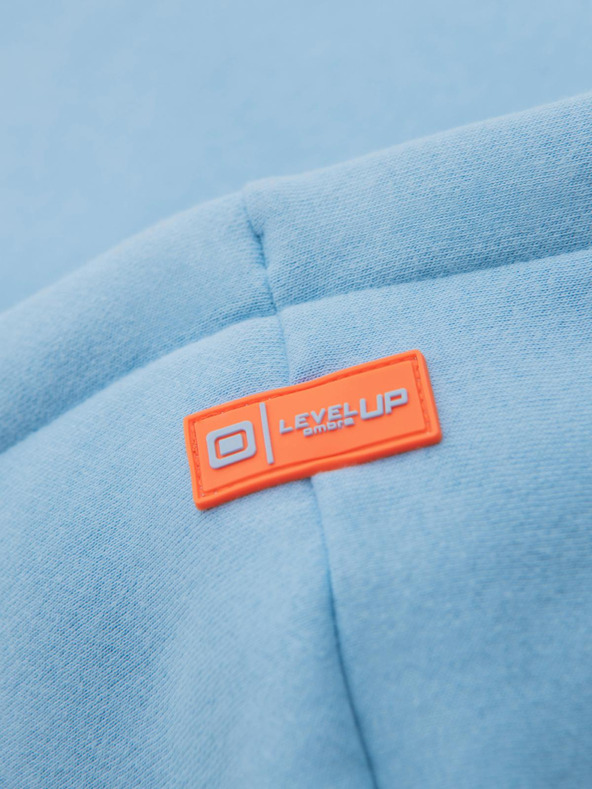 Ombre Clothing Unisex mikina s kapucí a kapsami - modrá