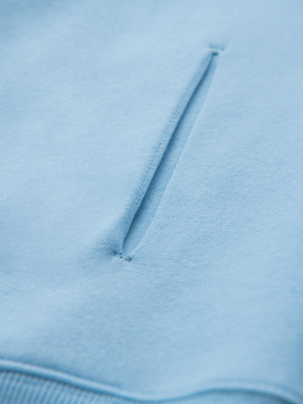 Ombre Clothing Unisex mikina s kapucí a kapsami - modrá