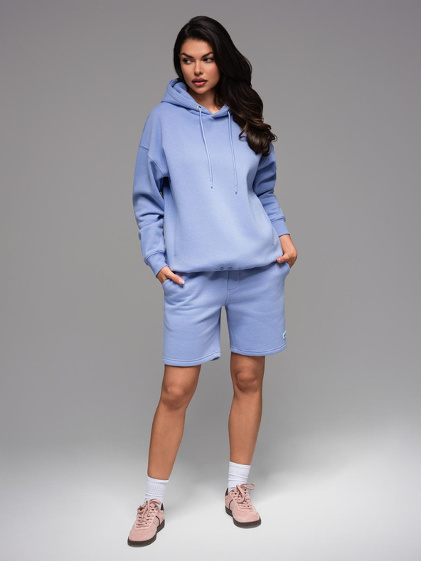 Ombre Clothing Unisex mikina s kapucí a kapsami - levandulová