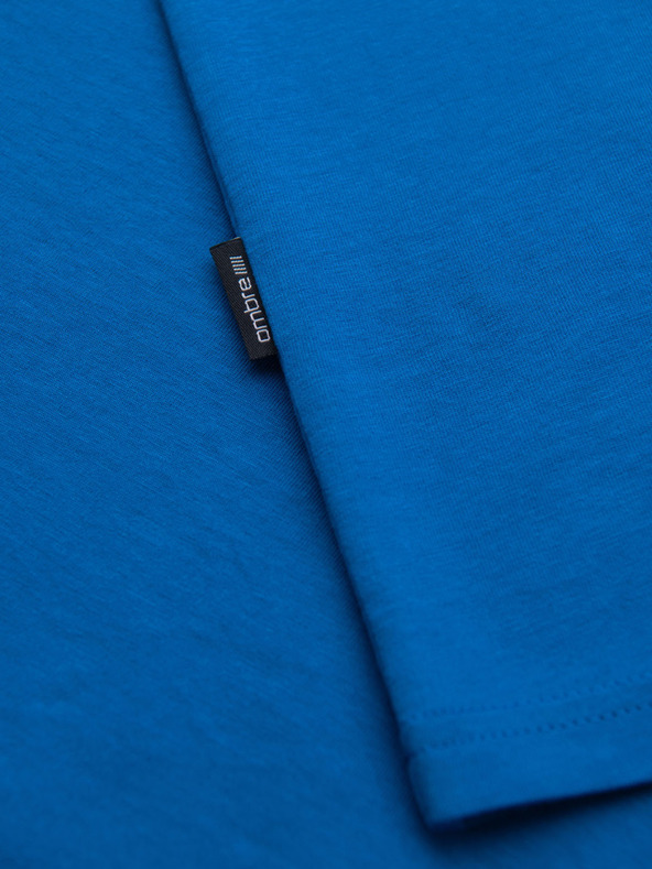 Ombre Clothing Pánské klasické bavlněné tričko BASIC - pískové