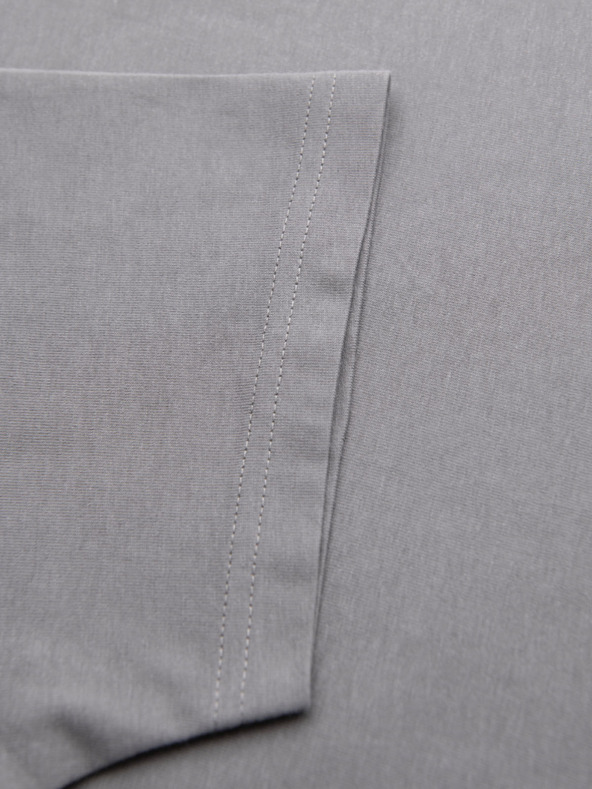 Ombre Clothing Pánské klasické bavlněné tričko BASIC - šedé