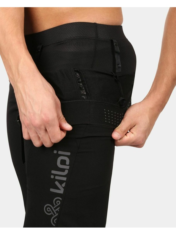 Kilpi Pánské cyklistické kraťasy Kilpi HIXON-M 2v1 pro horskou cyklistiku Černá