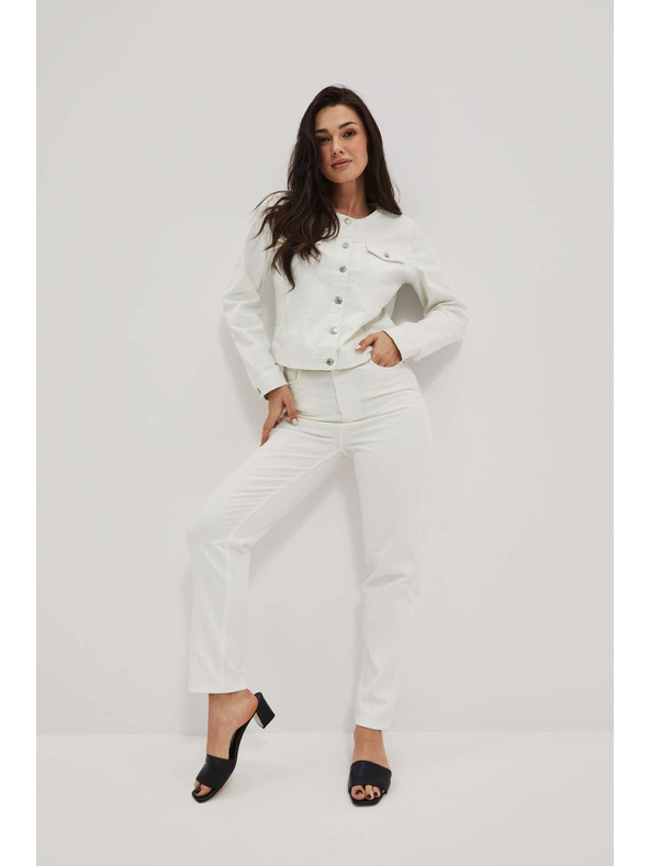 Moodo Dámské bílé mom jeans Moodo