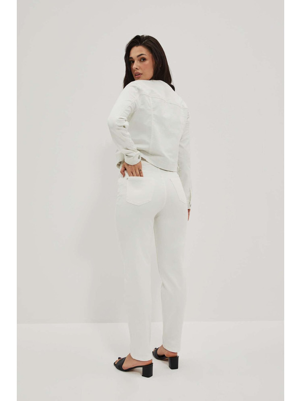 Moodo Dámské bílé mom jeans Moodo