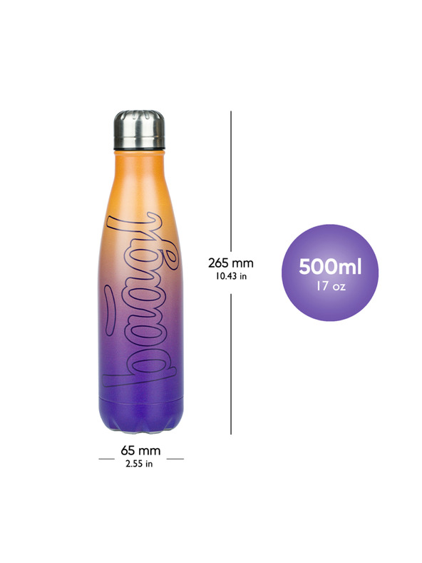 BAAGL  BAAGL Termoláhev s kovovým víčkem Gradient žluto-fialová, 500 ml