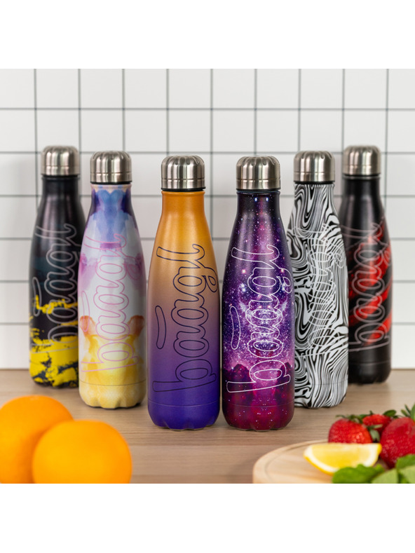 BAAGL  BAAGL Termoláhev s kovovým víčkem Gradient žluto-fialová, 500 ml