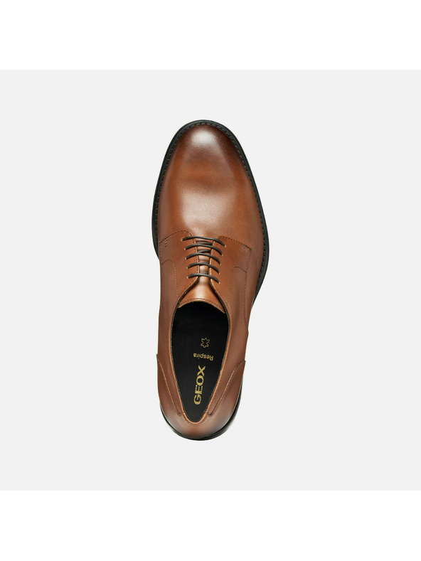 Geox Světle hnědá pánská společenská obuv Geox Barberigo