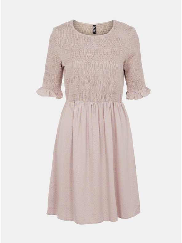 Pieces Světle růžové květované šaty Pieces Laoise