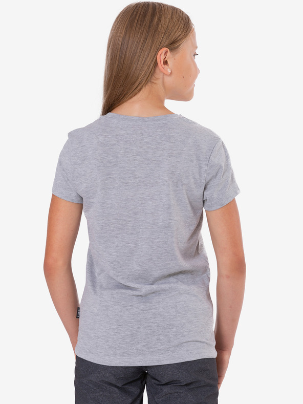 Sam 73 Světle šedé holčičí tričko s potiskem SAM 73