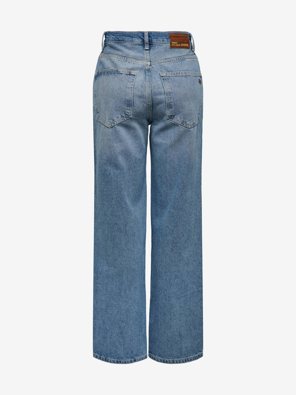 ONLY Modré dámské široké džíny ONLY Dean