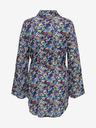 ONLY CARMAKOMA Fialovo-modré dámské květované košilové šaty ONLY CARMAKOMA Ayana