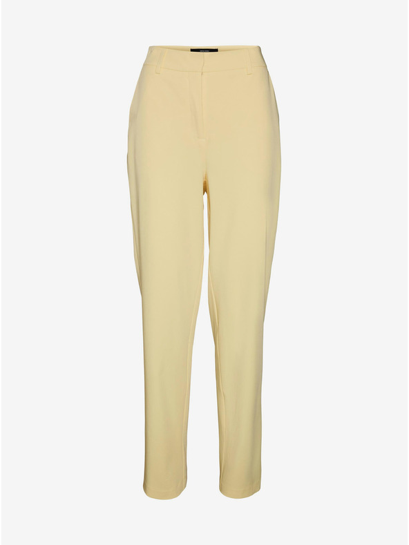 Vero Moda Světle žluté dámské kalhoty VERO MODA Zelda