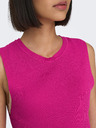 ONLY Tmavě růžový dámský žebrovaný basic top ONLY Majli