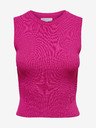 ONLY Tmavě růžový dámský žebrovaný basic top ONLY Majli