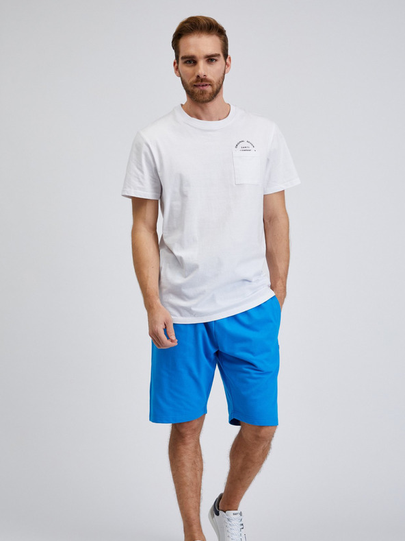 Sam 73 Bílé pánské tričko s kapsičkou SAM73 Fenaklid