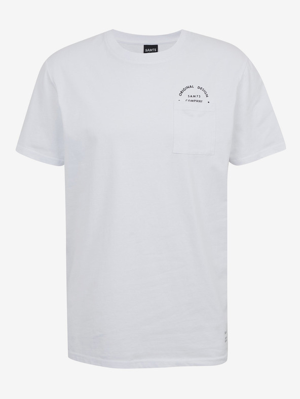 Sam 73 Bílé pánské tričko s kapsičkou SAM73 Fenaklid