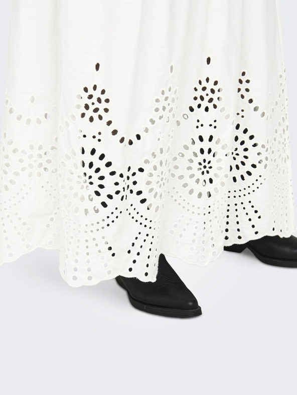 ONLY Bílá dámská maxi sukně ONLY Roxanne