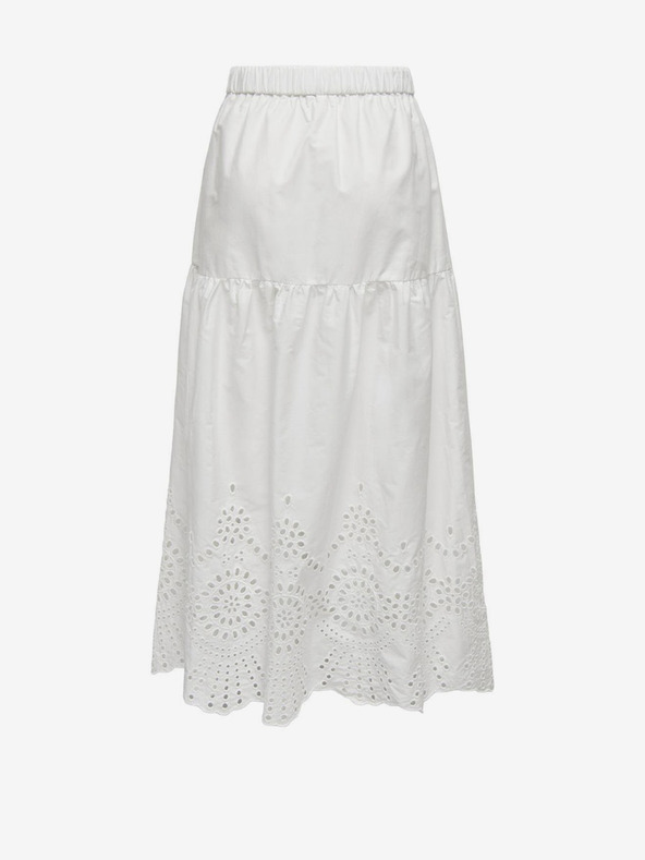 ONLY Bílá dámská maxi sukně ONLY Roxanne