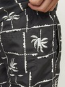 Jack & Jones Černé pánské vzorované plavky Jack & Jones Fiji