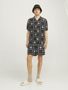 Jack & Jones Černé pánské vzorované plavky Jack & Jones Fiji