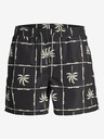 Jack & Jones Černé pánské vzorované plavky Jack & Jones Fiji