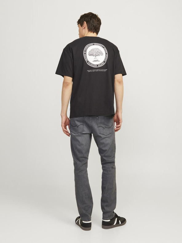 Jack & Jones Šedé pánské slim fit džíny Jack & Jones Glenn
