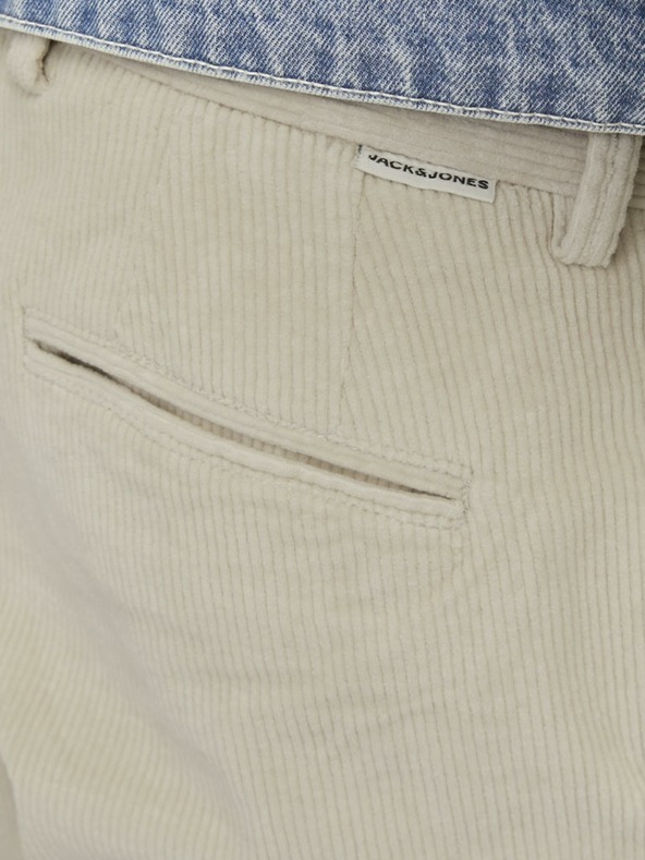 Jack & Jones Béžové pánské manšestrové kalhoty Jack & Jones Tace