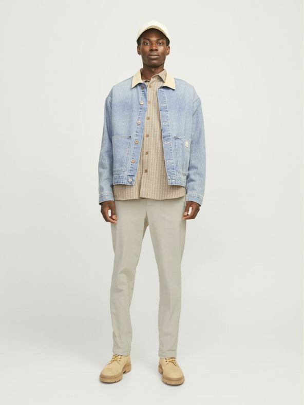 Jack & Jones Béžové pánské manšestrové kalhoty Jack & Jones Tace