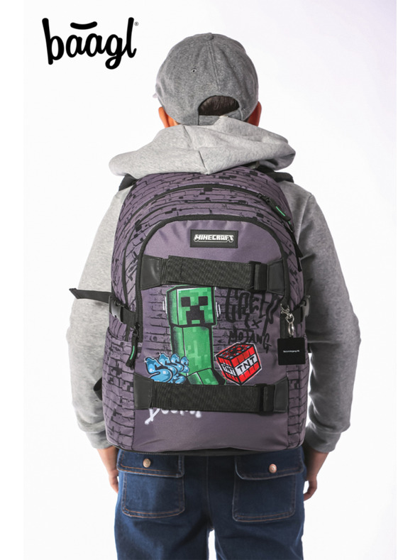 BAAGL  BAAGL Školní batoh Skate Minecraft TNT