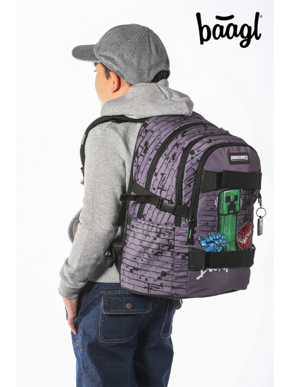 BAAGL  BAAGL Školní batoh Skate Minecraft TNT