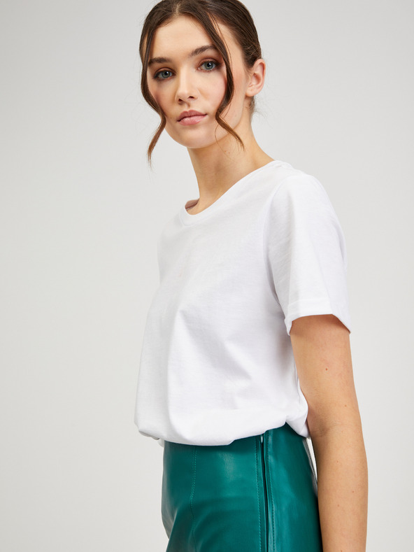 Orsay Zelená dámská koženková sukně ORSAY