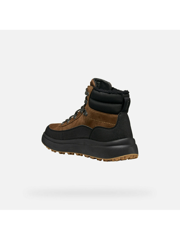 Geox Tmavě hnědá pánská kotníková obuv Geox Granito + Grip B A