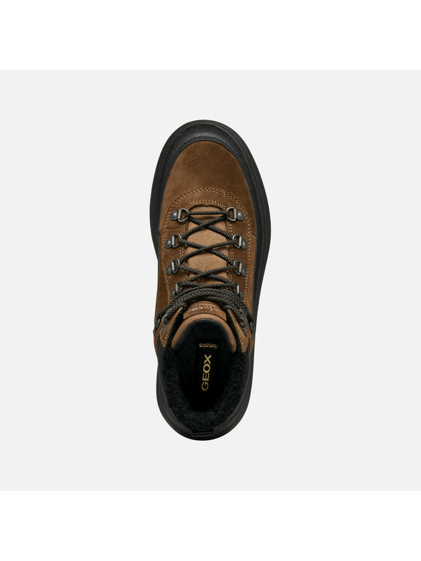 Geox Tmavě hnědá pánská kotníková obuv Geox Granito + Grip B A